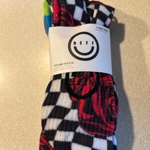 Neff Black and Red Casual Socks Bold Design